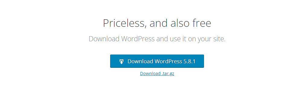 downloading wordpress